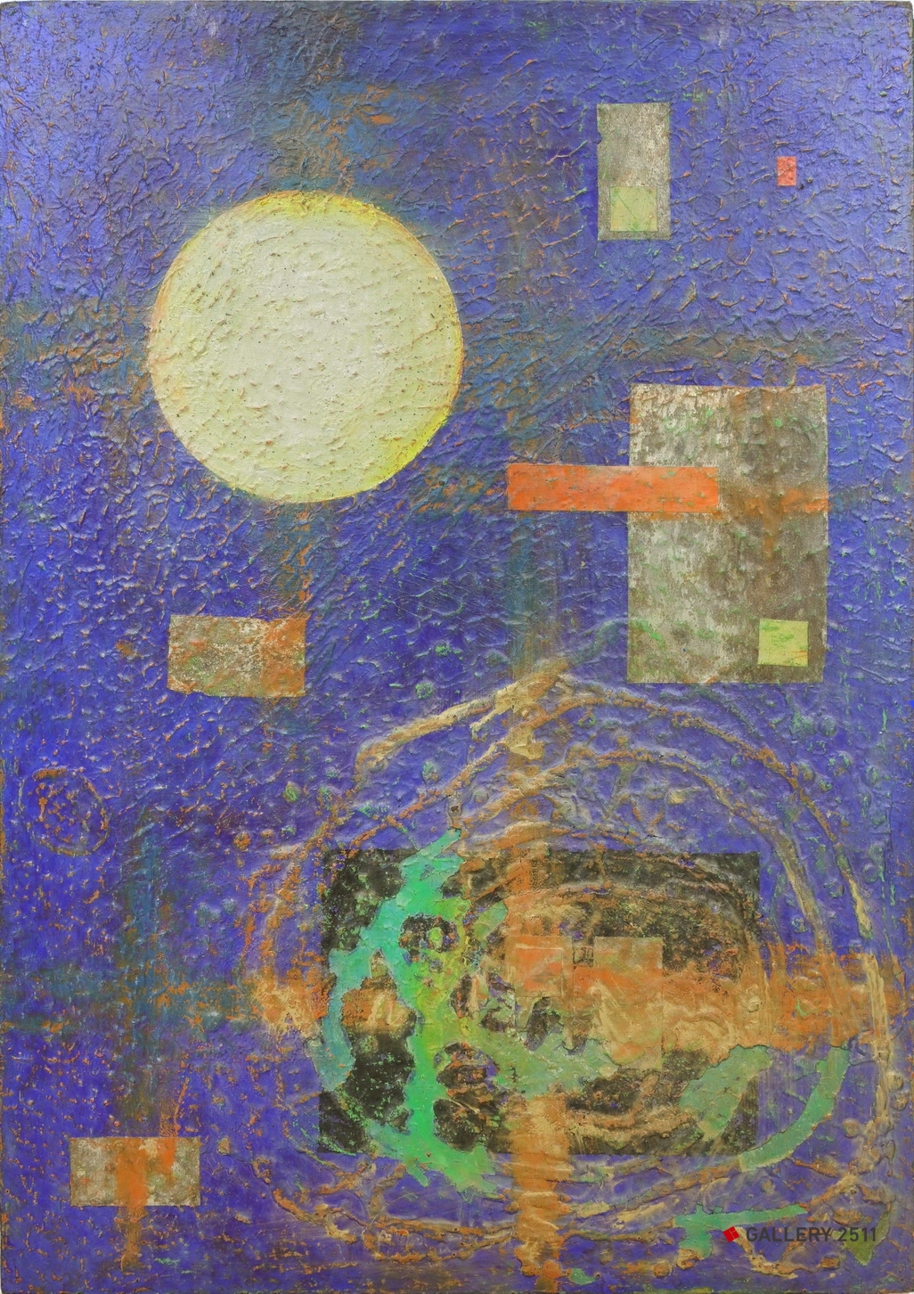 No.008 -「SOUND OF THE UNIVERSE #2」
Acrilic on Wood panel, W595mm × H843mm, 2005.05.19
- 販売終了 -
