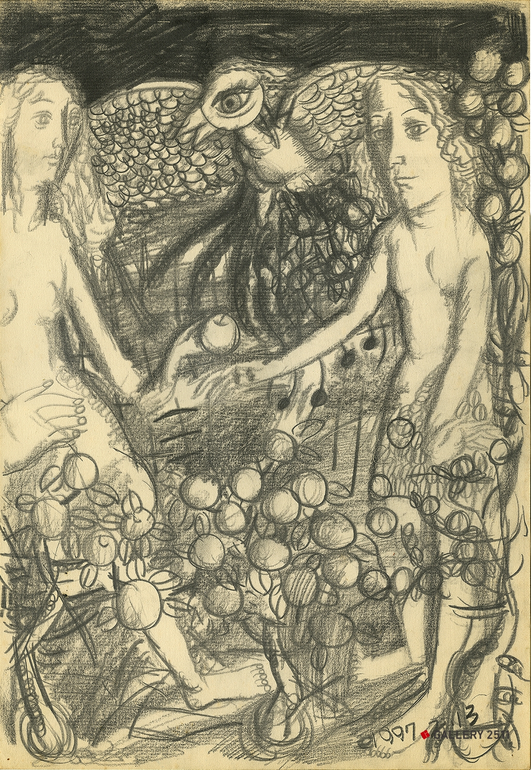 No.144 - 'Eden' Paper, pencil. W273 × H393. 1997